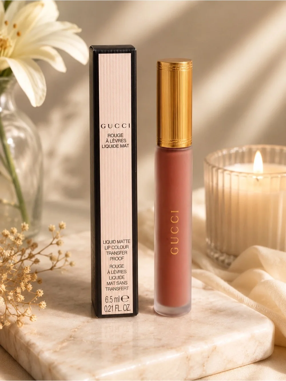 Gucci Rouge à Lèvres Liquide Mat Lip Colour | Shade 217 | Transfer-Proof | NIB